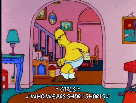 Como Godínez en calzones Gif de los Simpsons