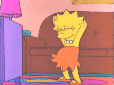 Como Godínez disfrutando del viernes Gif de los Simpsons
